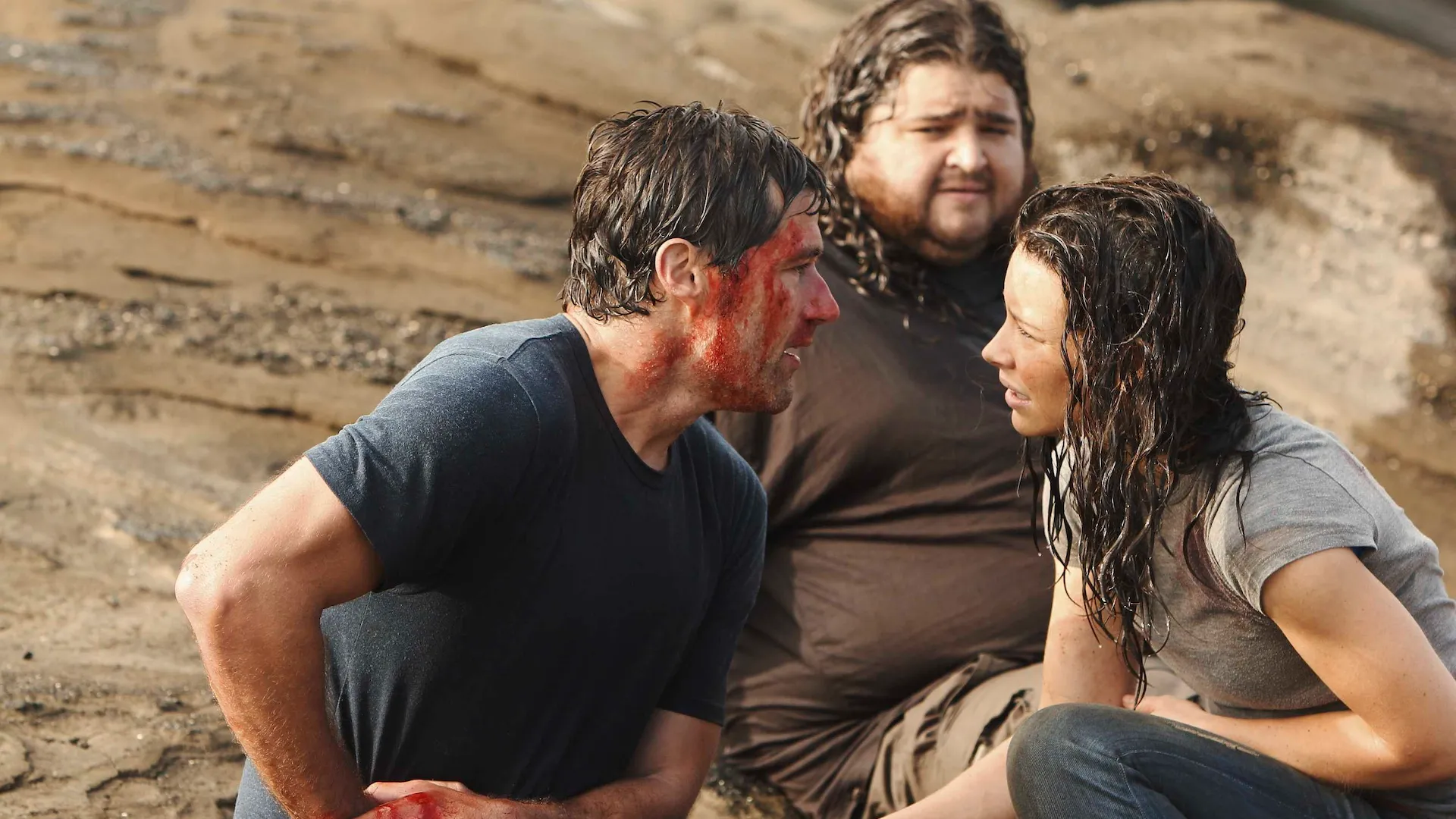 Matthew Fox, Jorge Garcia and Evangeline Lilly